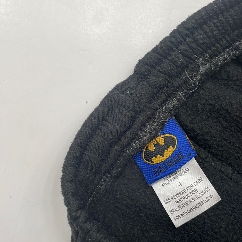 Batman little boys black/gray striped sweatpants - Picture 3 of 4